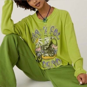 DAYDREAMER Grateful Dead Cropped Thermal Henley